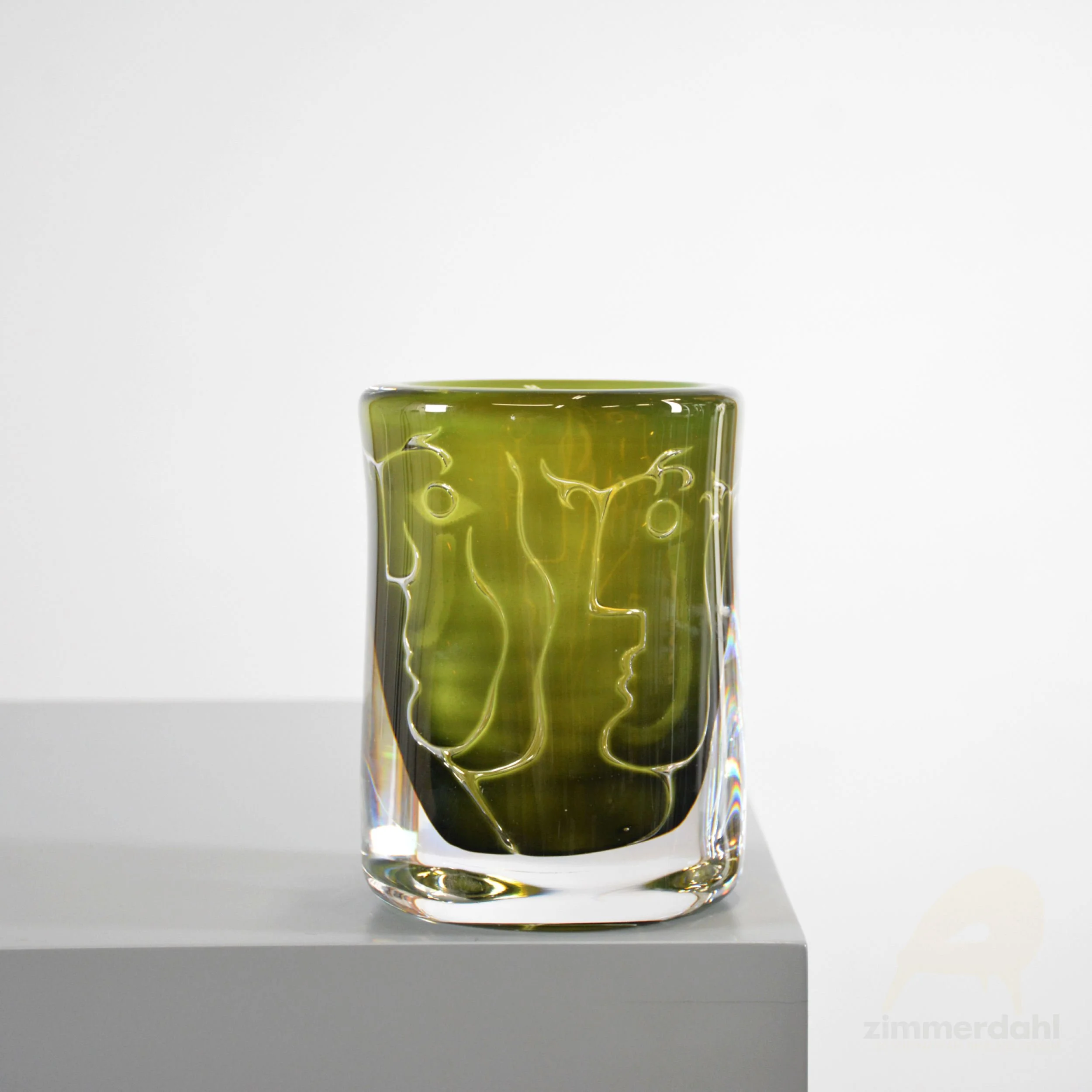 GL 0129 02 Glass Vase Faces Ingeborg Lundin Orrefors Sweden Scandinavian Timeless Design.jpg