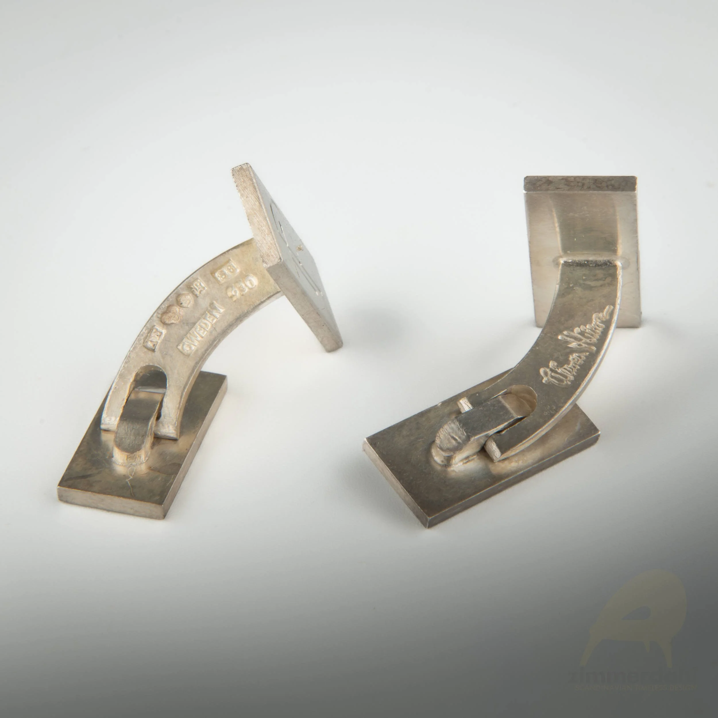 JE 0391 04 Cufflinks Silver Wiwen Nilsson Sweden Scandinavian Timeless Design.jpg