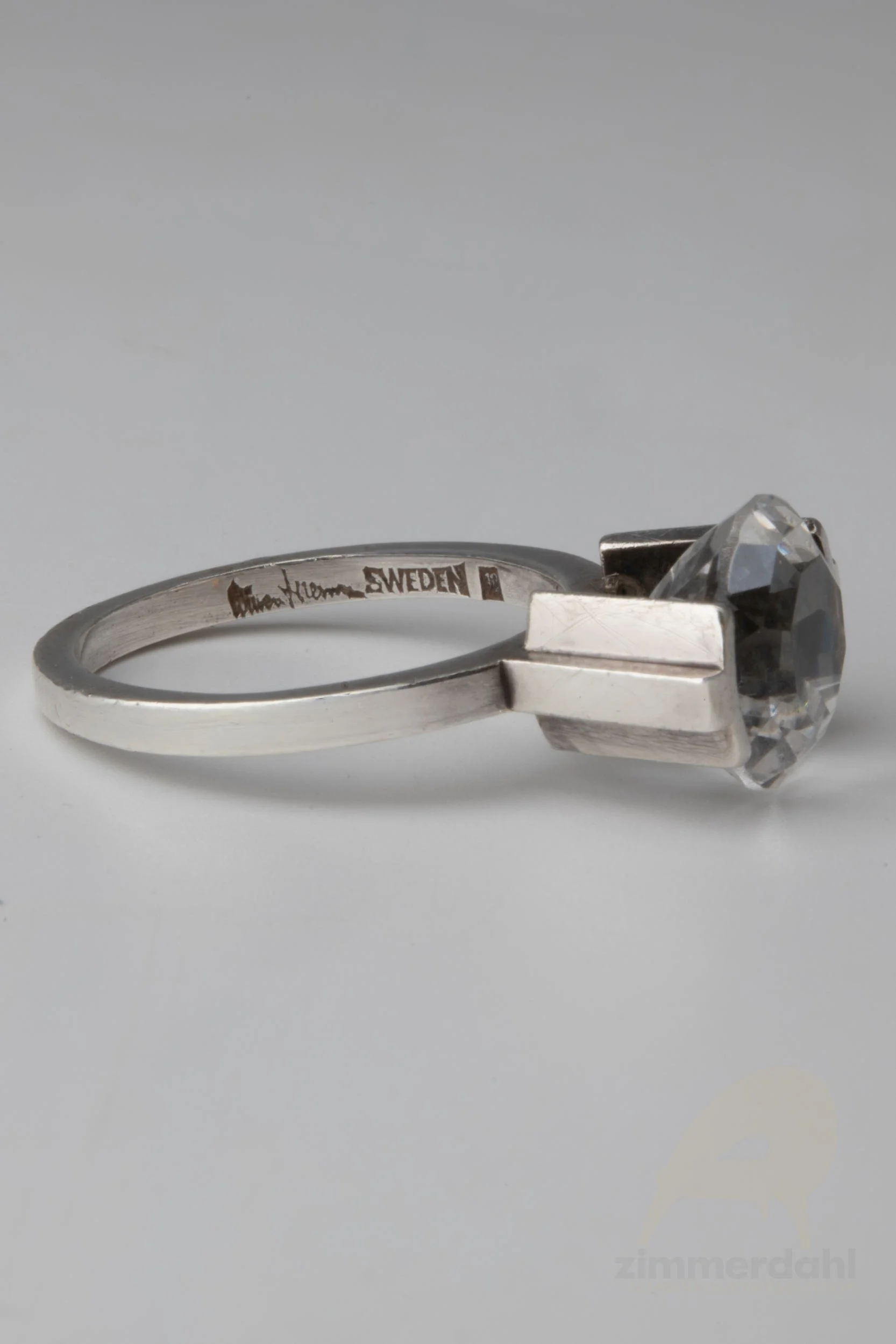 JE 0399 03 Ring Patent Rock Crystal Silver Wiwen Nilsson Sweden Scandinavian Timeless Design.jpg