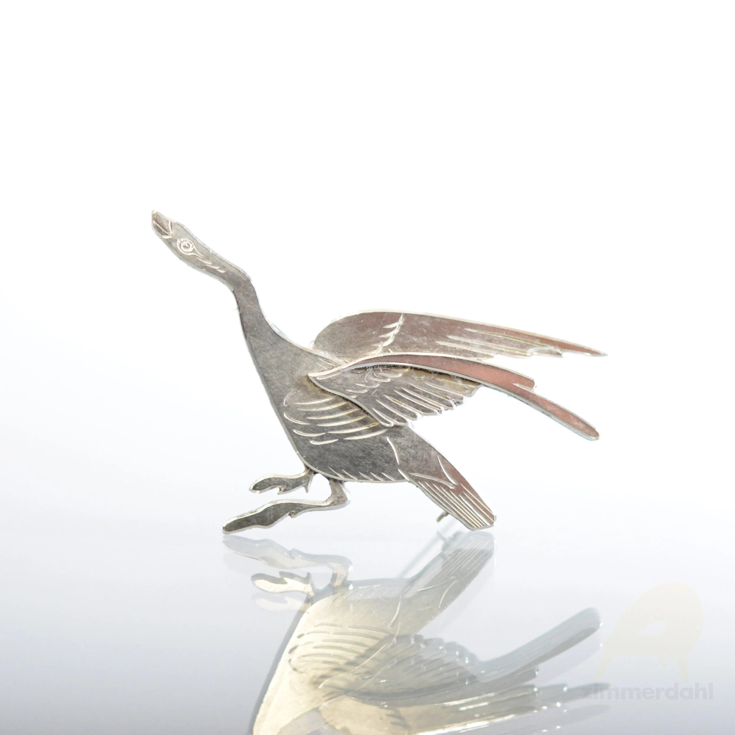 JE 0371 01 Brooch Silver Goose Wiwen Nilsson Sweden Scandinavian Timeless Design.jpg