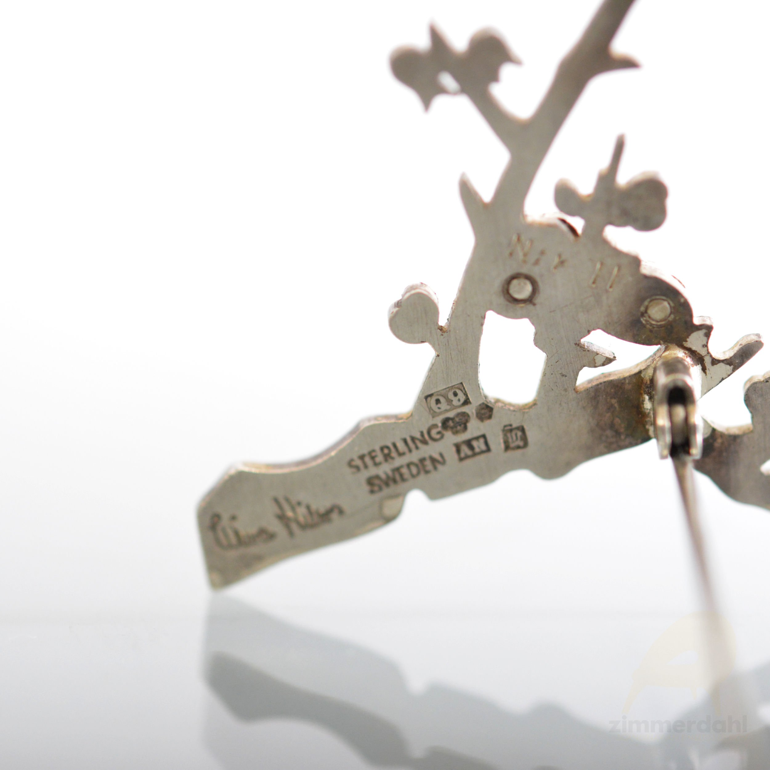 JE 0379 04 Brooch Silver Cherry Blossom Branch Wiwen Nilsson Sweden Scandinavian Timeless Design.jpg