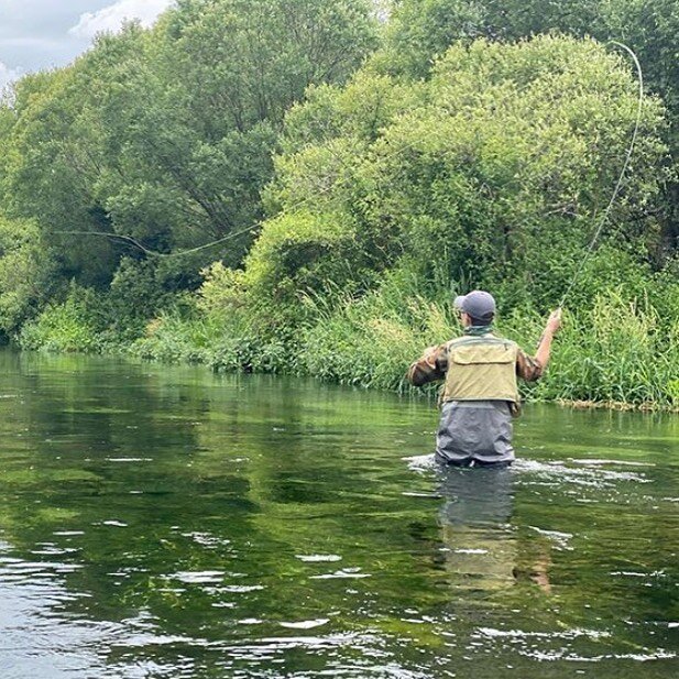 ACTION - Not a bad looking bit of water on the Itchen, especially with Mayfly streaming off. Thanks to @maxgearing and @spartan_mrg from @spartanprecision for coming down and showing us how it is done. 
#flyfishing #wildfish #nostockies #mayfly #grea