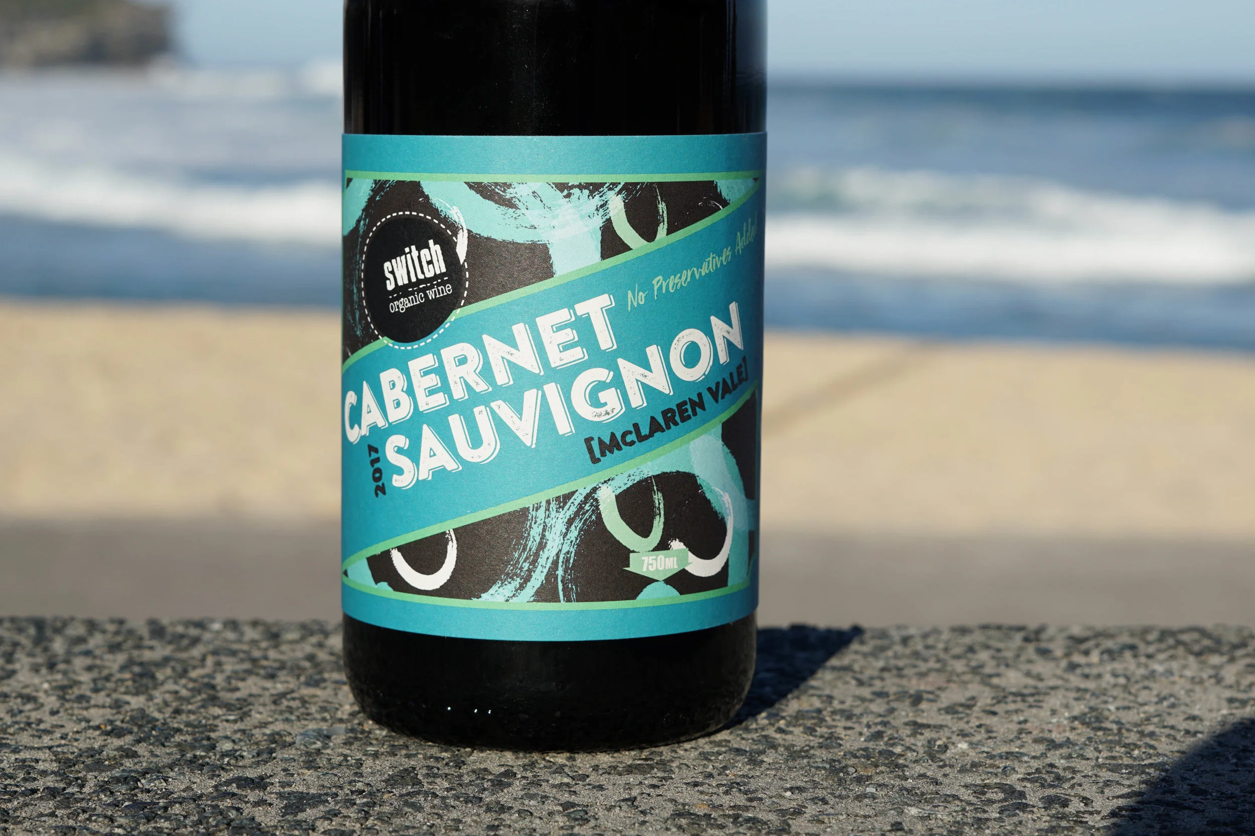 2017 ~ CABERNET SAUVIGNON - Preservative free - Certified organic approx 1060 bottles produced. 100% destemmed (by hand) Cabernet Sauvignon sourced from clay based soils in the McLaren Vale at 95m elevation goes through a wholeberry ferment. Basket pressed 10 days later, and approx a month later completing primary fermentation in stainless steel. Racked off lees after full malolactic fermentation. Bottled without filtration, no finings and zero added sulphur.