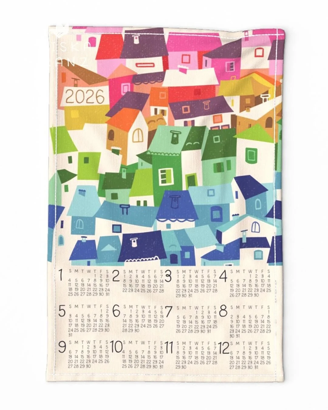 Let&rsquo;s make 2026 colorful! 💛🧡🩷 Not just birds deserve a lovely house - for this year&rsquo;s spoonflower design challenge, I reworked my rooftop design to brighten your year. Voting is still open, and every vote much appreciated!
.
#spoonflow