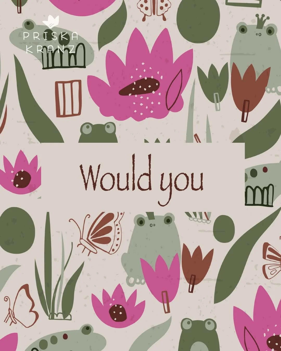 Would you kiss this frog? 🐸 New color variants of the whimsical frog pond pattern just hopped into my spoonflower shop 🌸
.
#patterndesigns #spoonflowerartist #surfacepatterndesigners #whimsicalpattern #cutepattern