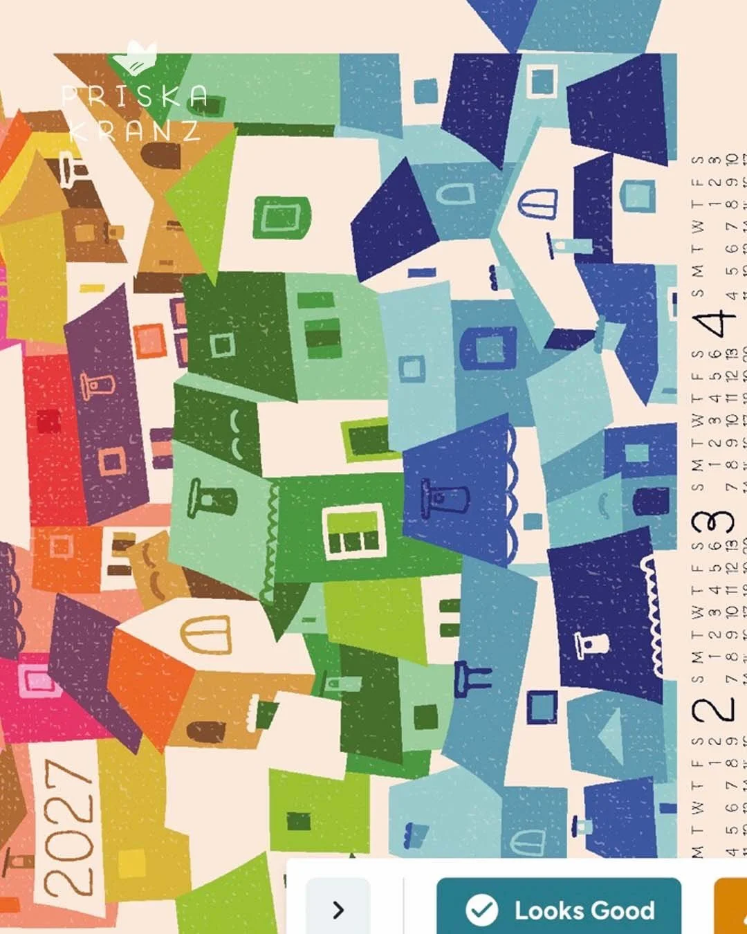 Where has the year gone? 2026 is already coming to an end, so I&rsquo;ve recently given some of my tea towel calendar designs a little update for 2027.
.
#spoonflowerartist #calendar2027 #teatowelcalendar #surfacedesigns #happyillustration