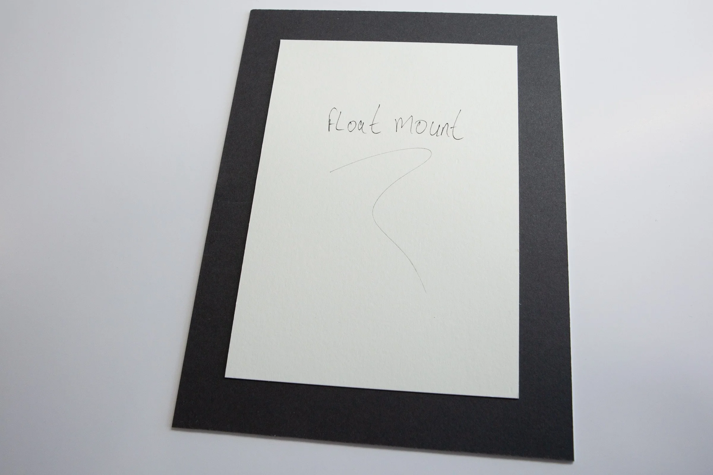 Example of artwork framed with a Float Mount