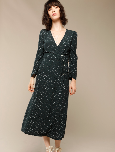 Rouje - Gabin Dress with Dots Print