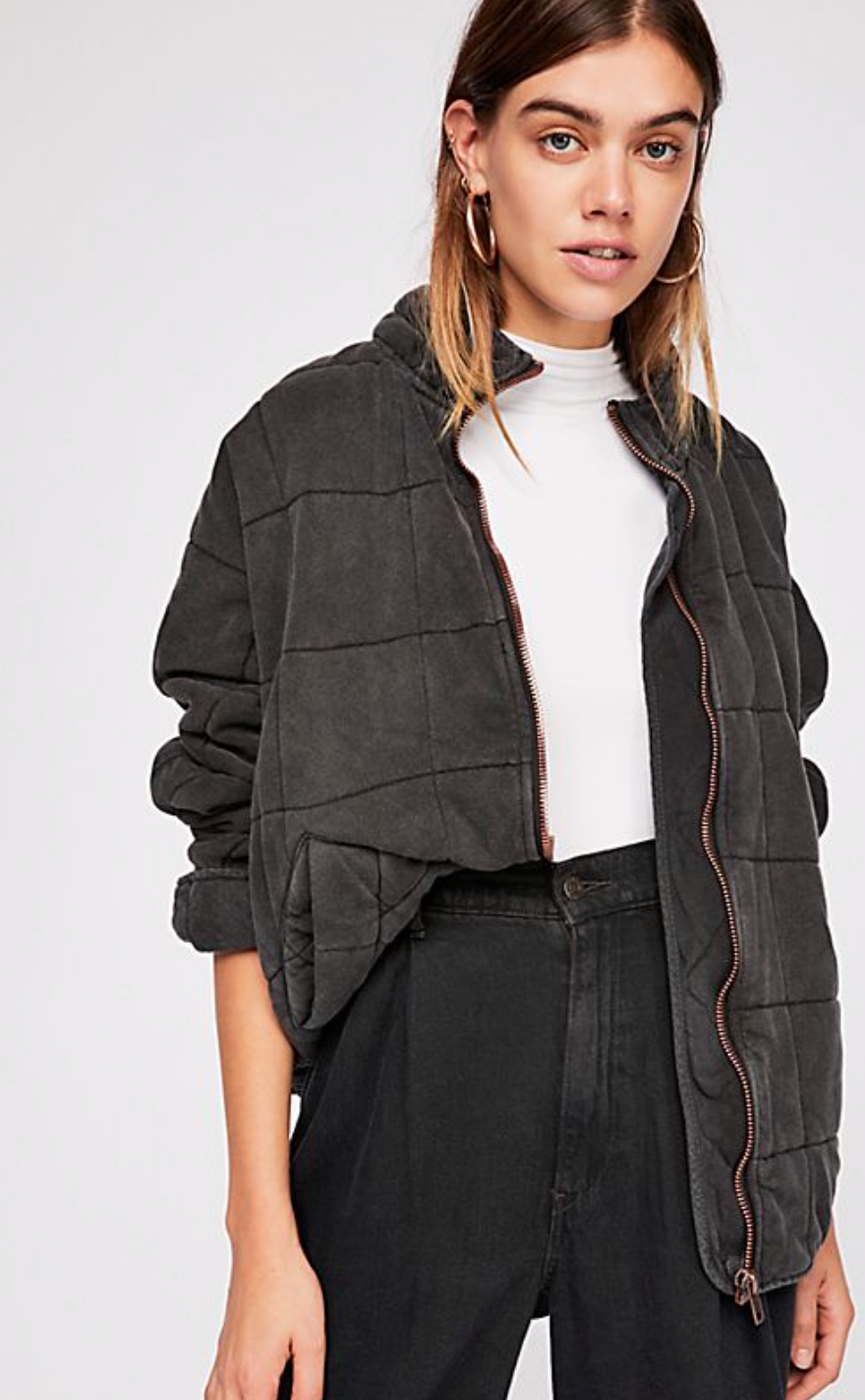 Free People Dolman Quilted Knit Jacket