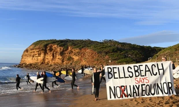 Equinor was asked to modify oil drilling plans after analysis showed a potential for spill along the coastline and ocean of the Great Australian Bight. Photograph: Julian Smith/EPA