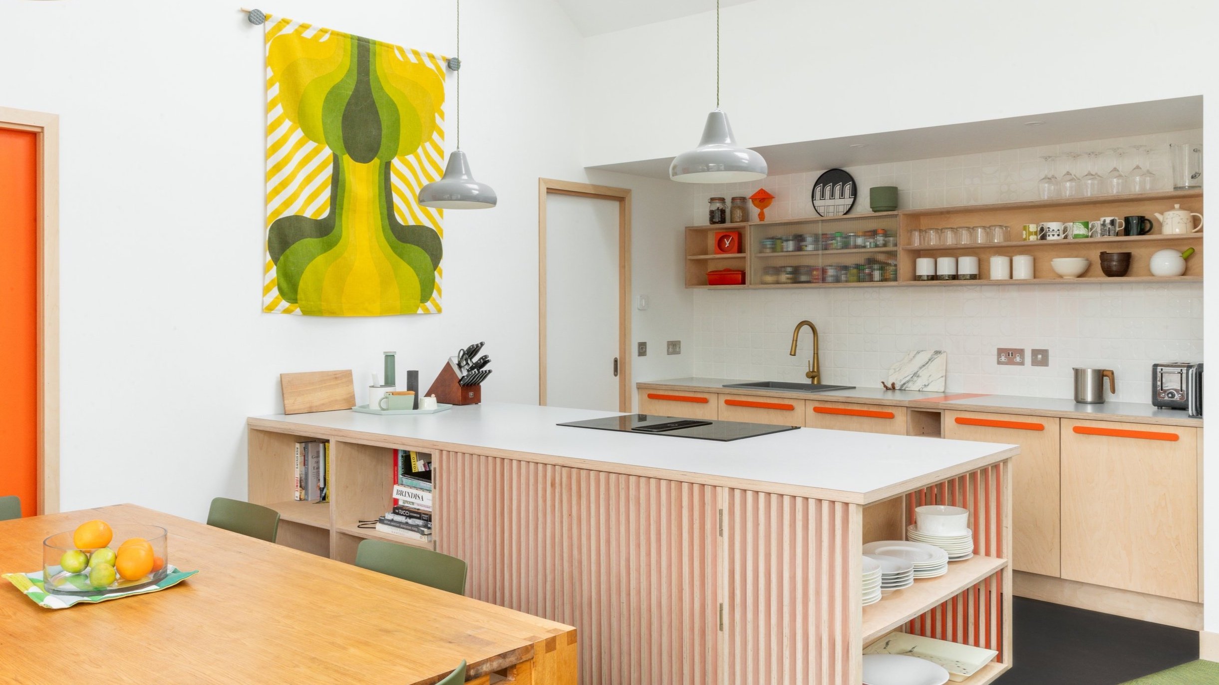 Birch Plywood Kitchen designed and made by Dual Works for Five Acre Barn photographed by Crumb