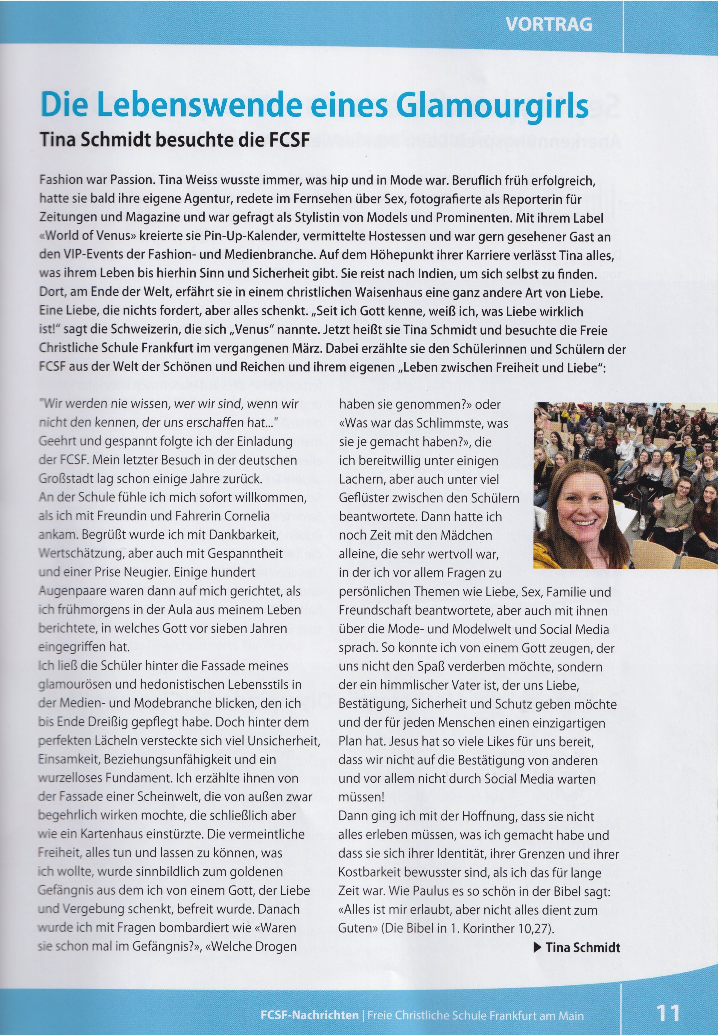 Magazin der FCSF -Freie Christliche Schule Frankfurt, Juni 2019