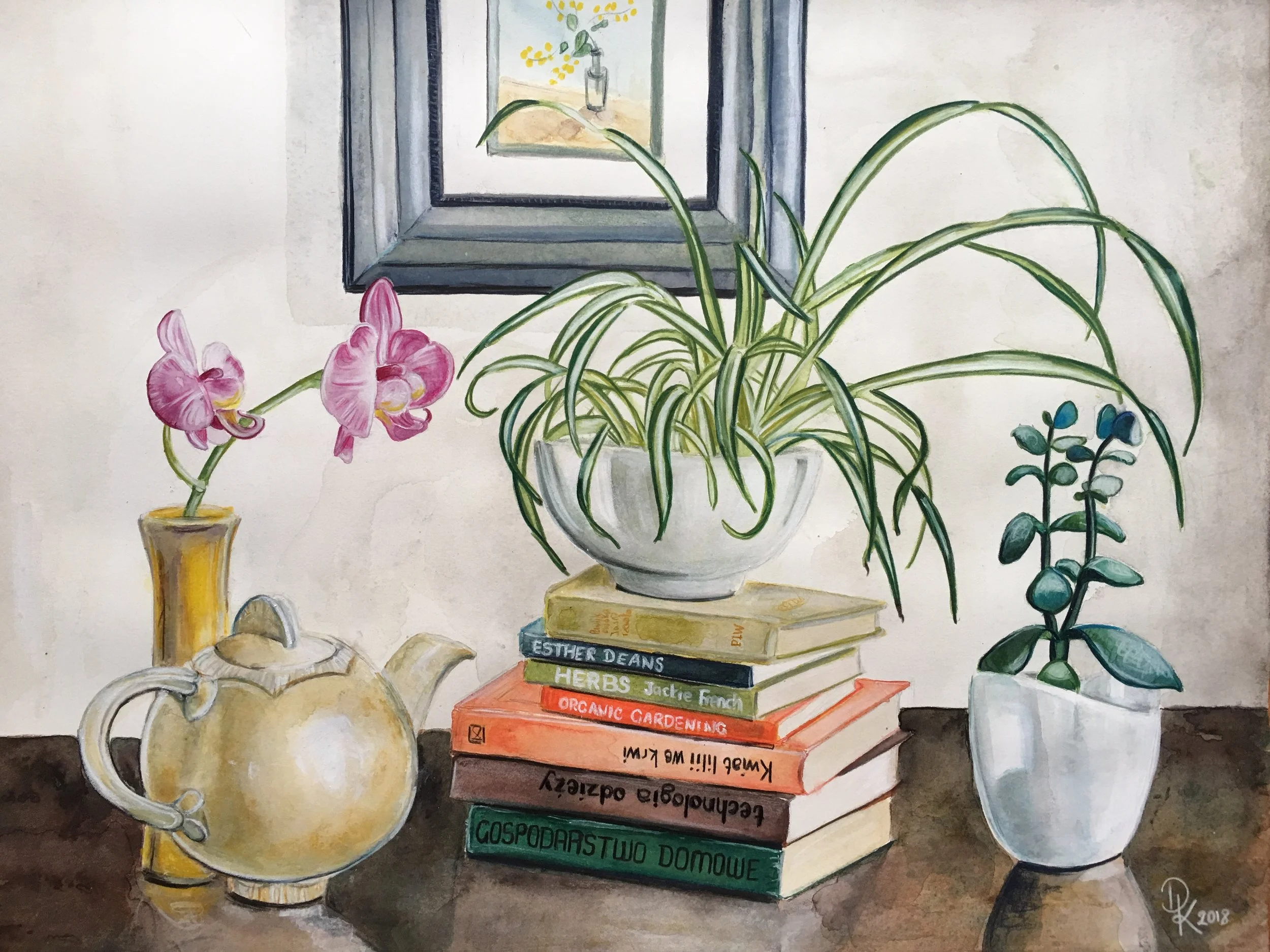 Clarice With Friends On Studio Armoir.JPG