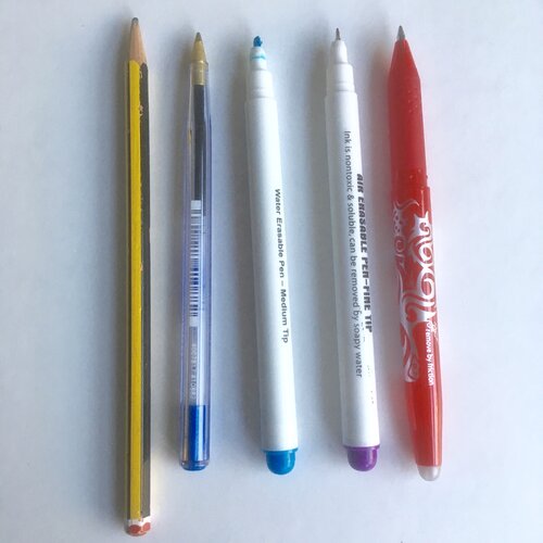 Five pens for transferring embroidery patterns — Embellished Elephant