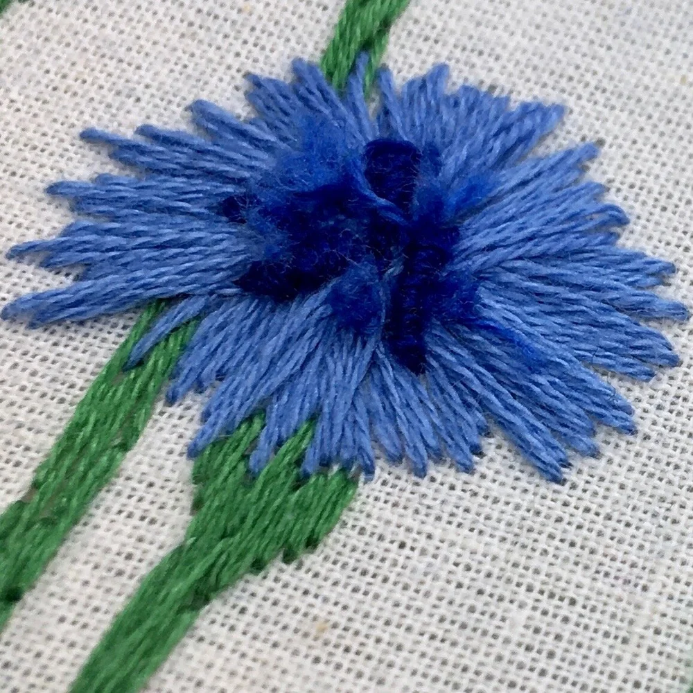 Cornflower Blue Embroidery Dhoti Set for Girls main image 0