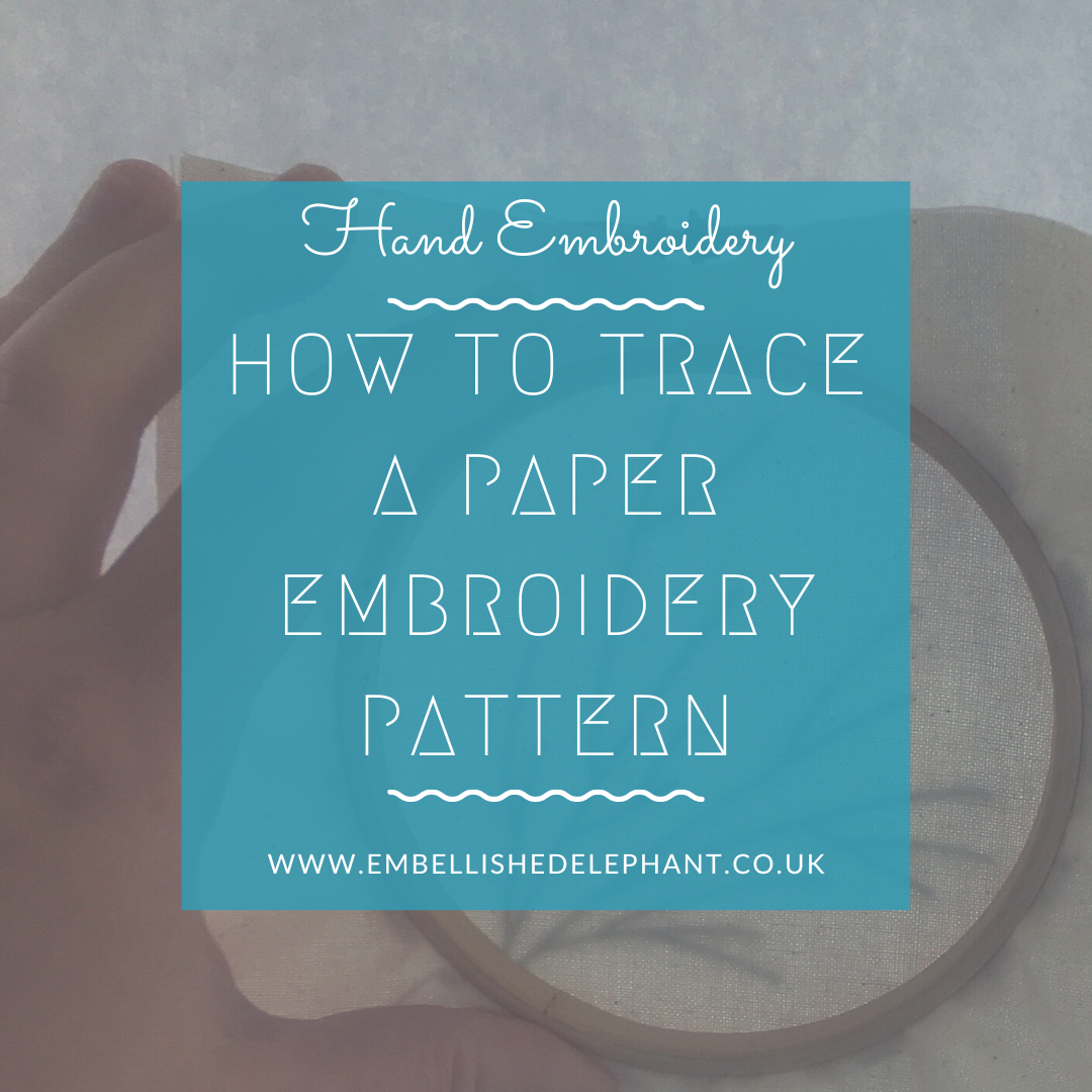 How to transfer embroidery pattern with tissue paper 