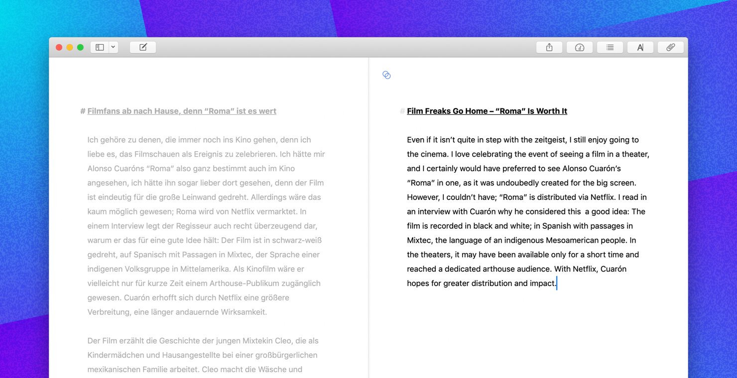 Ulysses Editor Split View.jpg