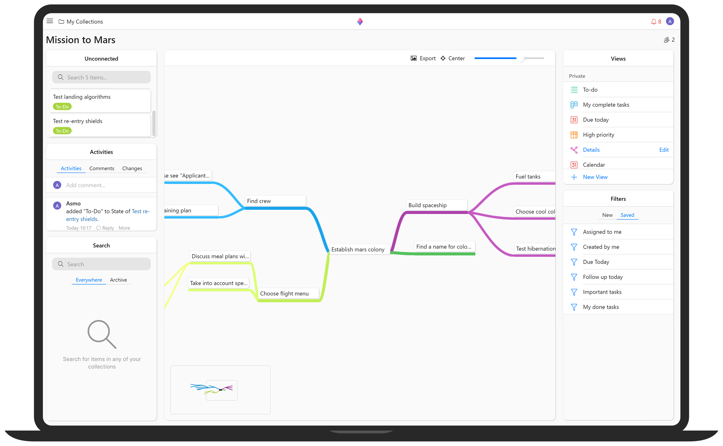 Zenkit desktop mindmap ( Source )