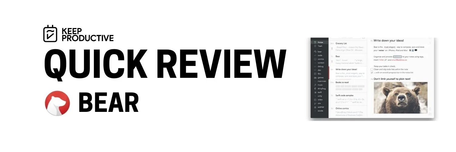 Bear Notes: Quick Review