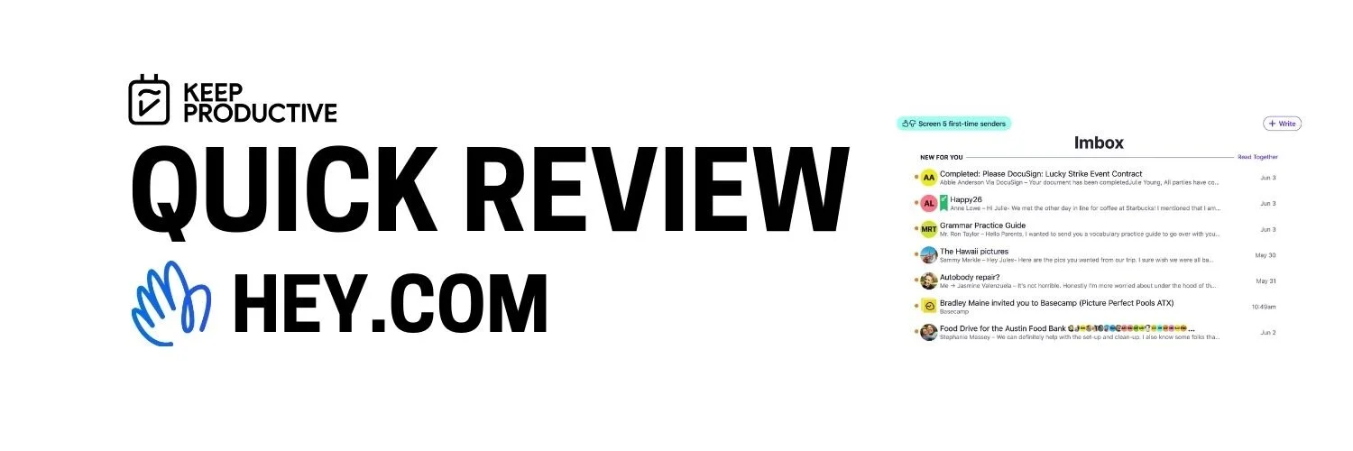 Hey.com: Quick Review