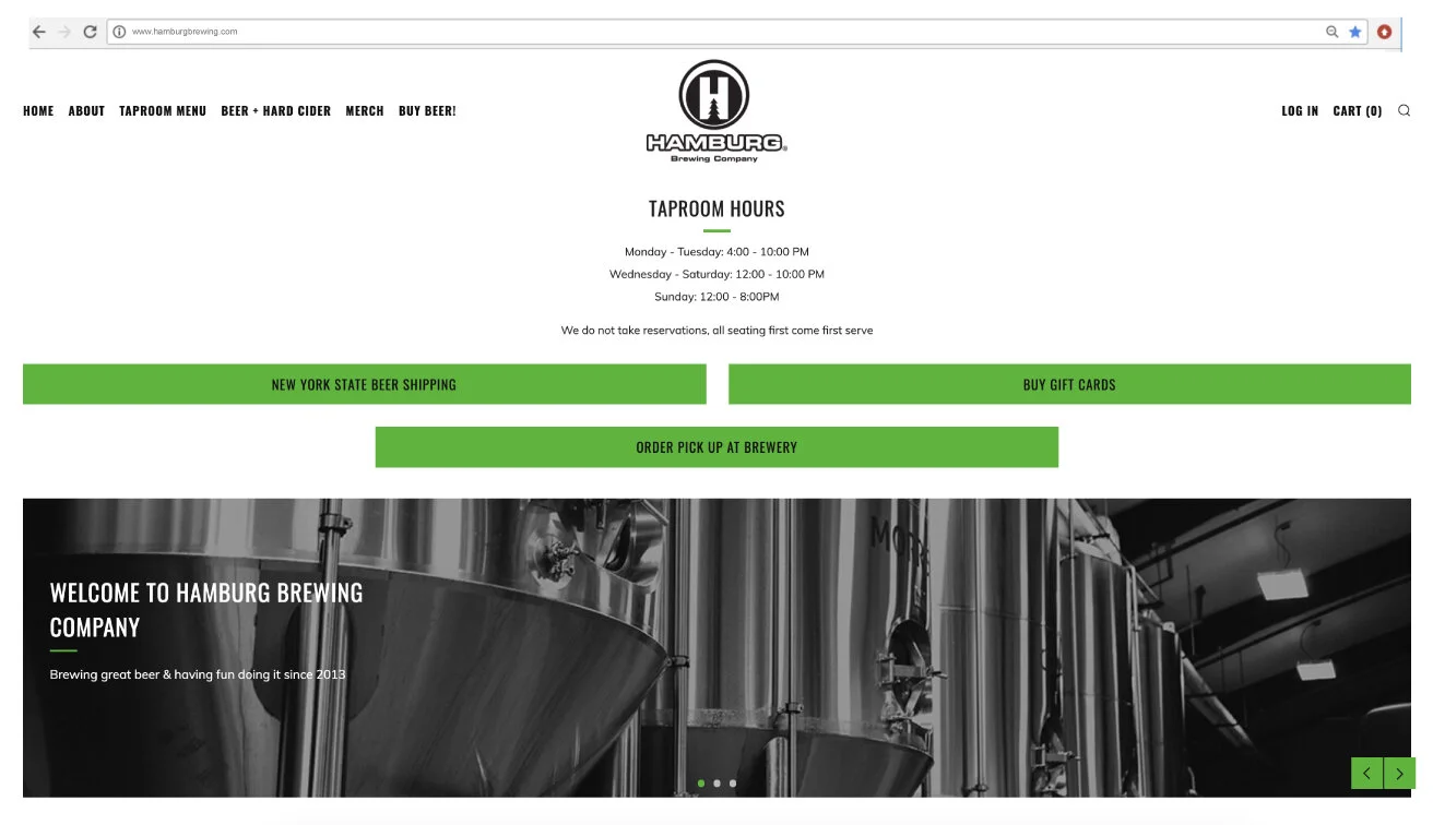 Hamburg Brewing Website