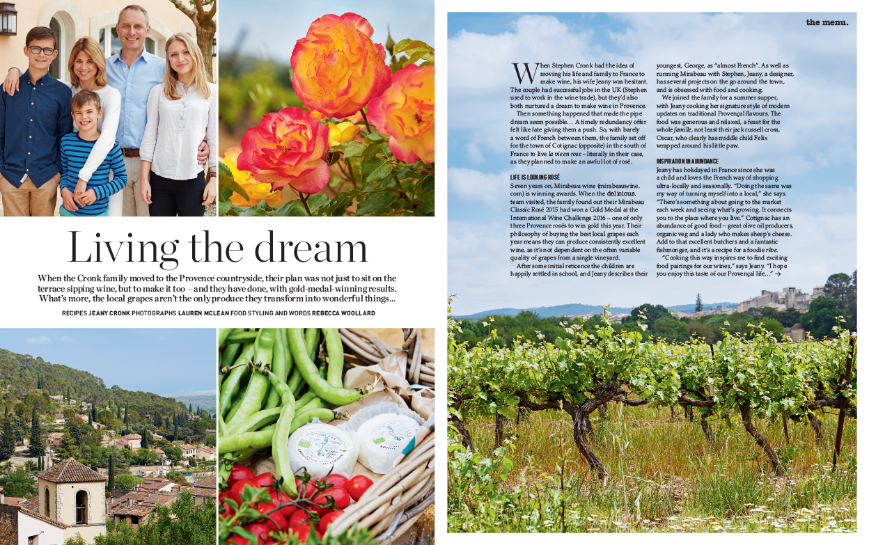 A feature shot on location with the Cronk family. I co-ordinated the trip, food-styled the shots and propped from what we were able to borrow.