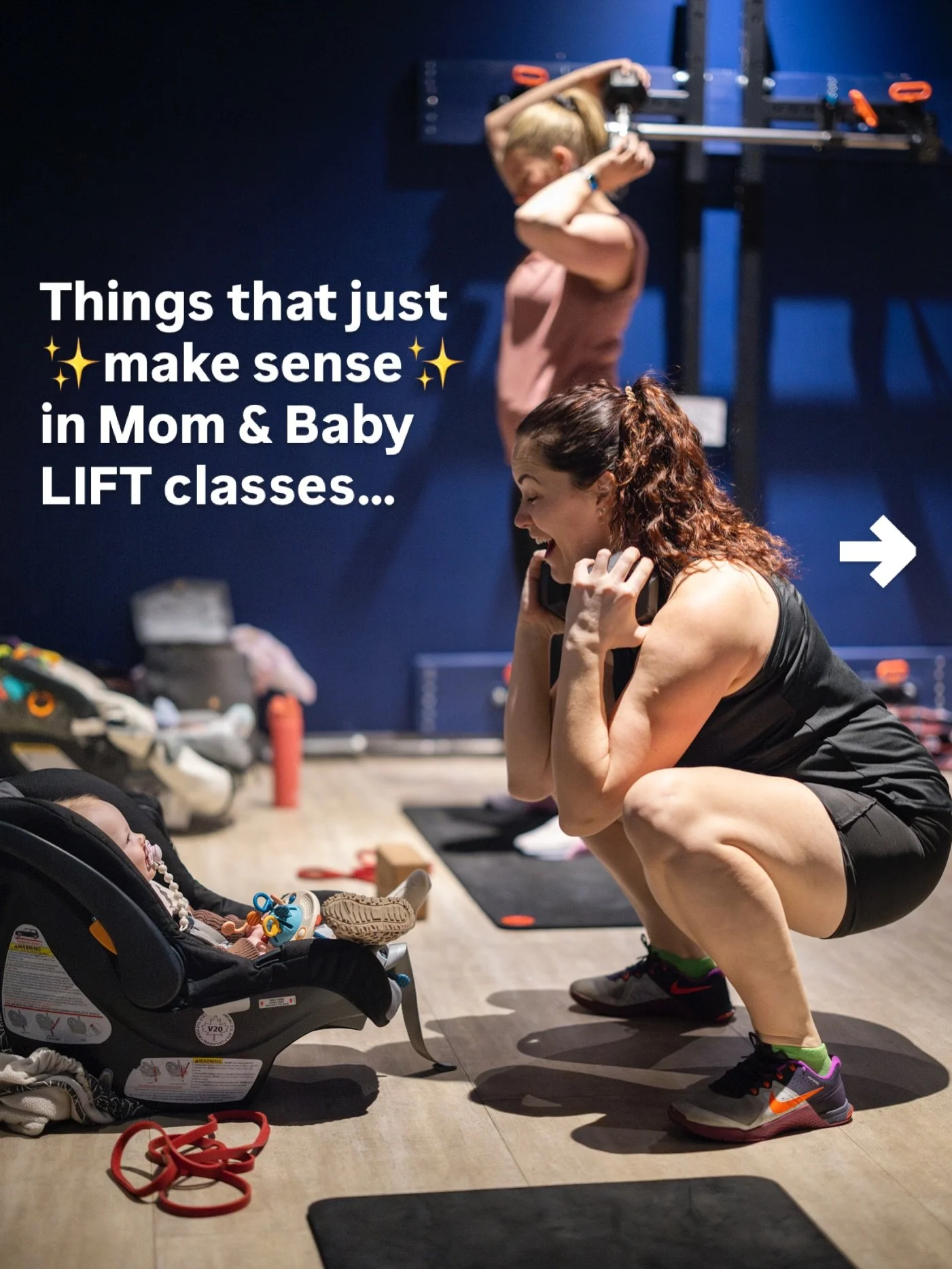 You don&rsquo;t need pressure to &ldquo;get back into it&rdquo;, you need a safe space to ease back in at your own pace &mdash; with a group of moms who GET IT.

Mom + Baby LIFT will meet you exactly where you&rsquo;re at (no matter where you are in 