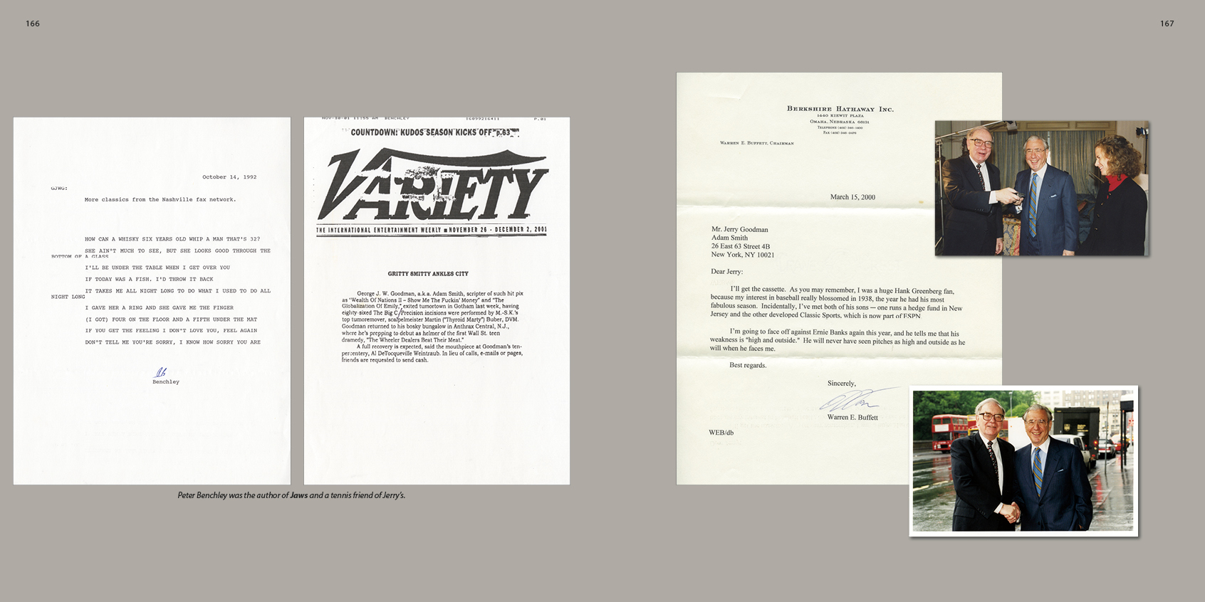 Personal letter from Warren Buffett to Jerry Goodman