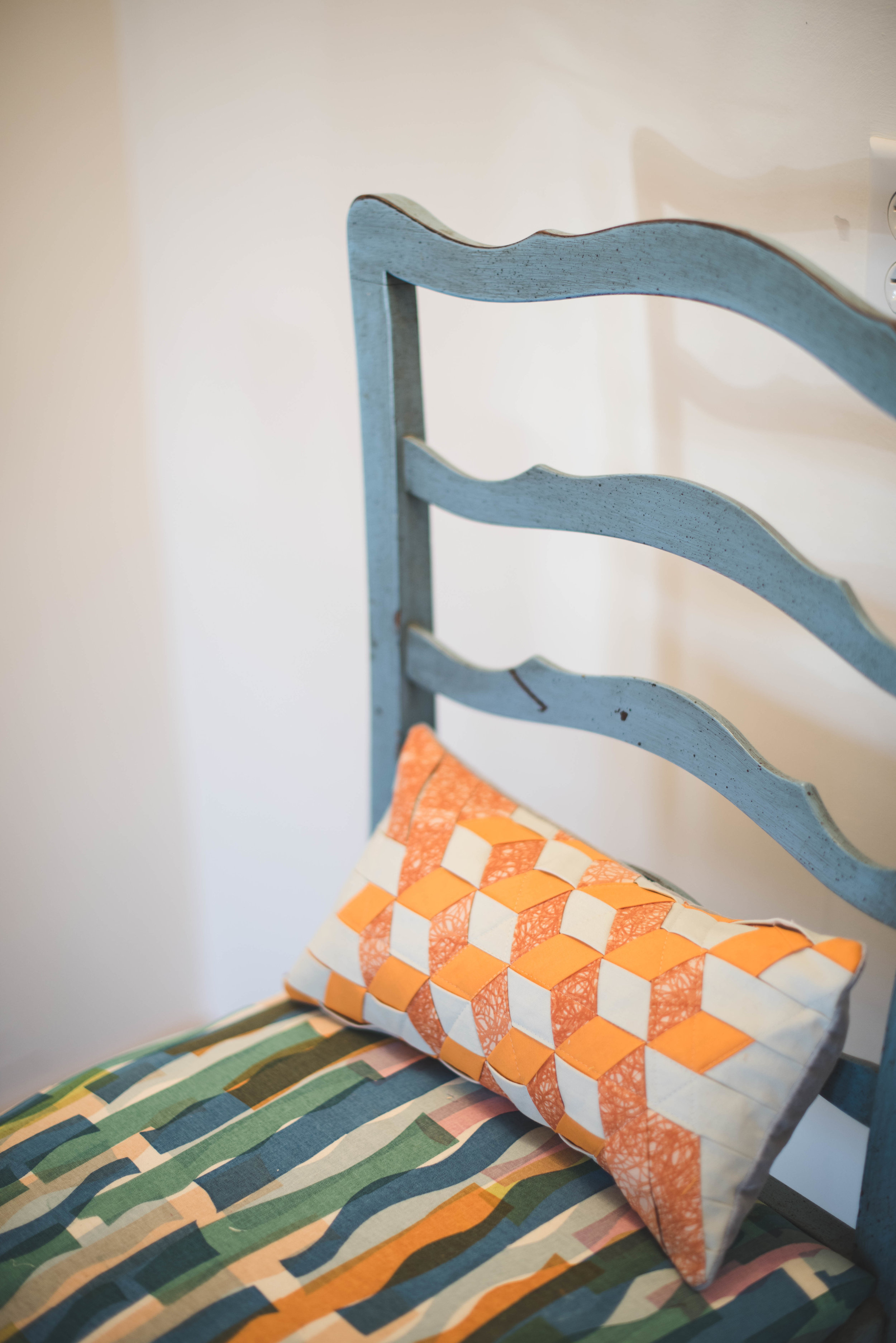 MNETextiles: screen printed fabrics and woven pillow