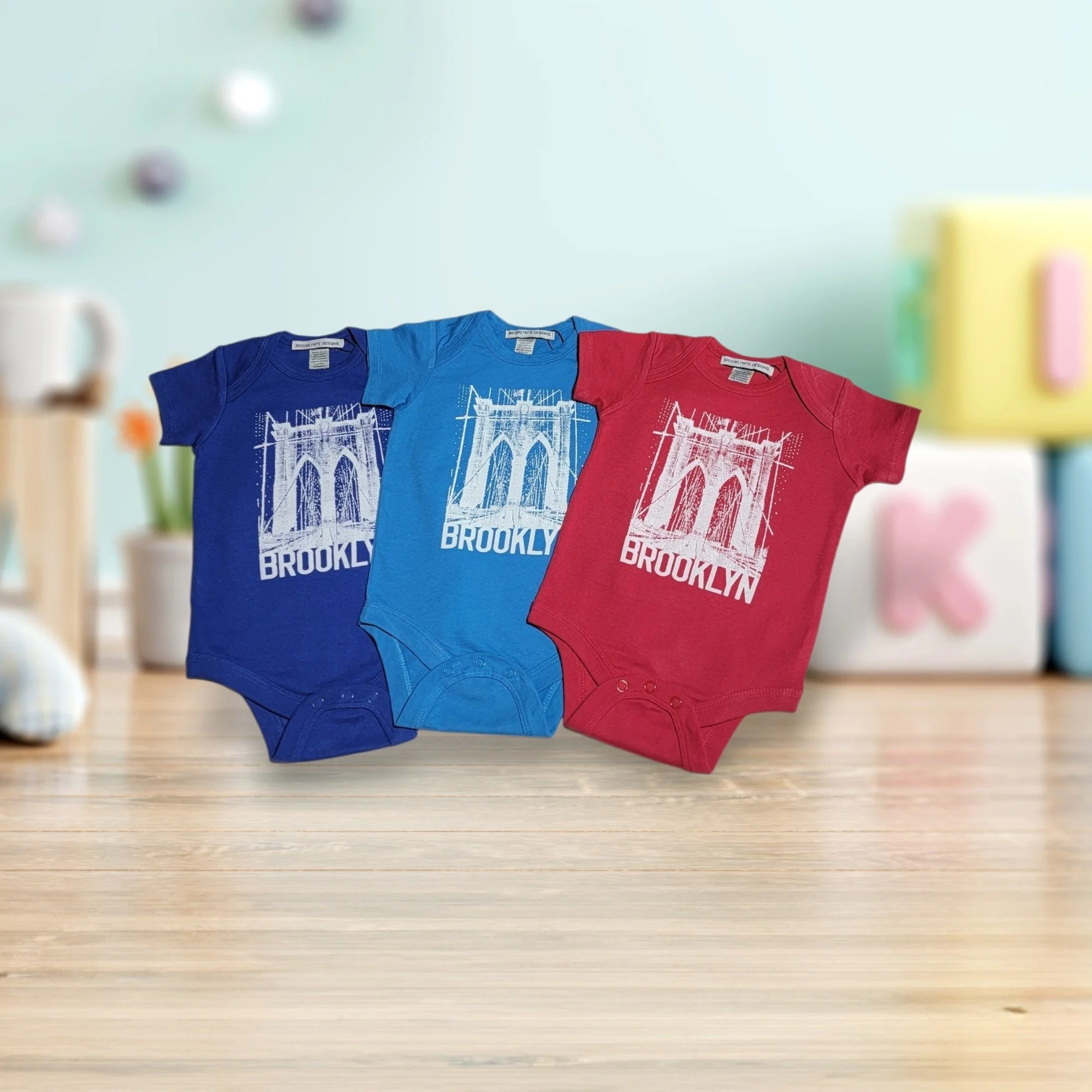 Babies Brooklyn Bridge Solid Bodysuit.
