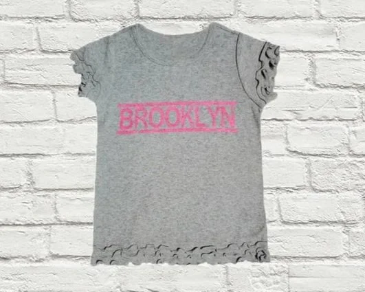 Babies Brooklyn Vintage Bars Ruffles T-shirt. Limited Edition.