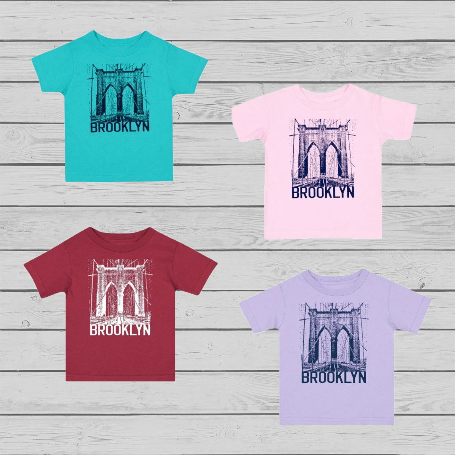 Babies Brooklyn Bridge T-shirts.