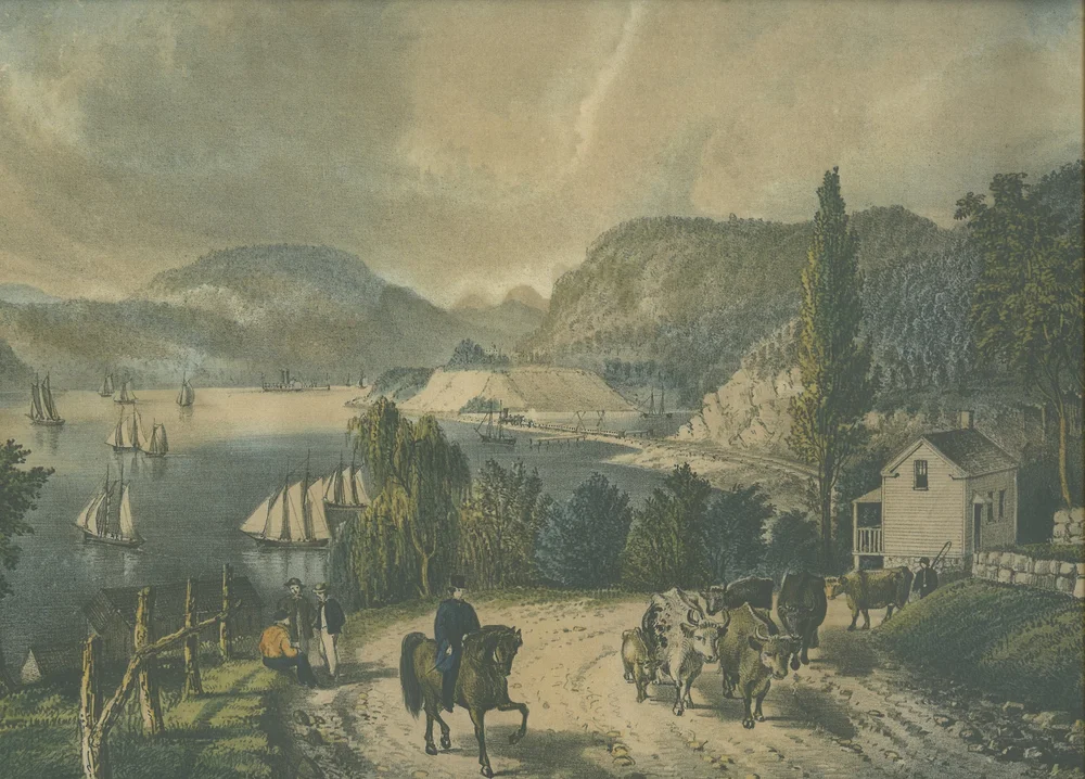 Colonial River Life Painting