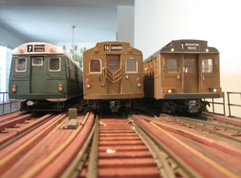 Models of Old Subway Cars