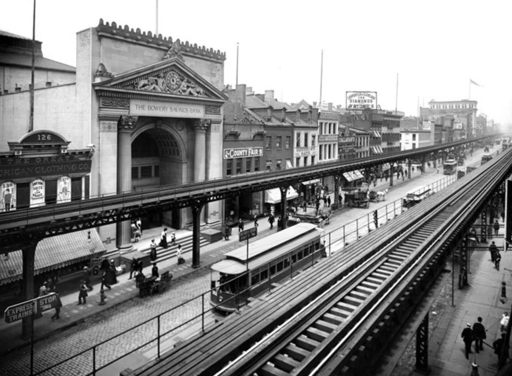 Elevated Rails on Bowery Street