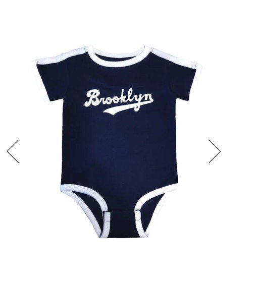 Babies Brooklyn Dodgers Script Bodysuit. Limited Edition.