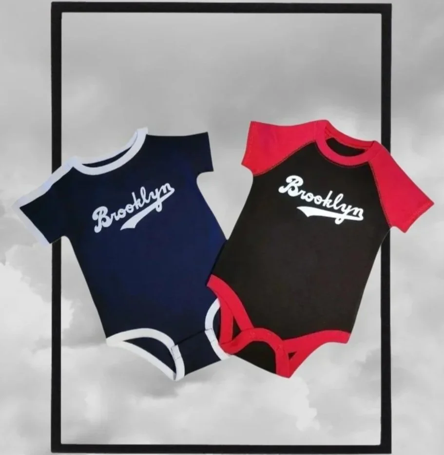 Babies Brooklyn Dodgers Script Bodysuit. Limited Edition.