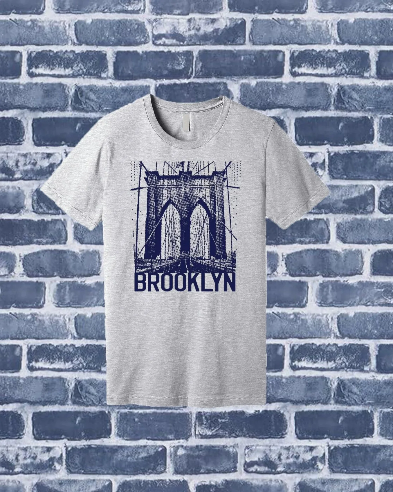 Men Brooklyn Bridge Short Sleeve Cotton T-Shirt.