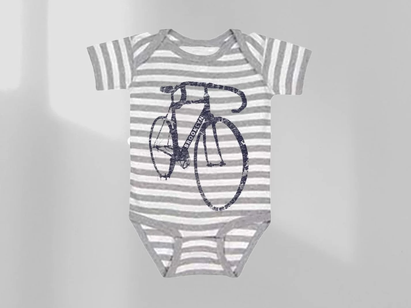 Babies Brooklyn Graffiti Bike Striped Bodysuit.