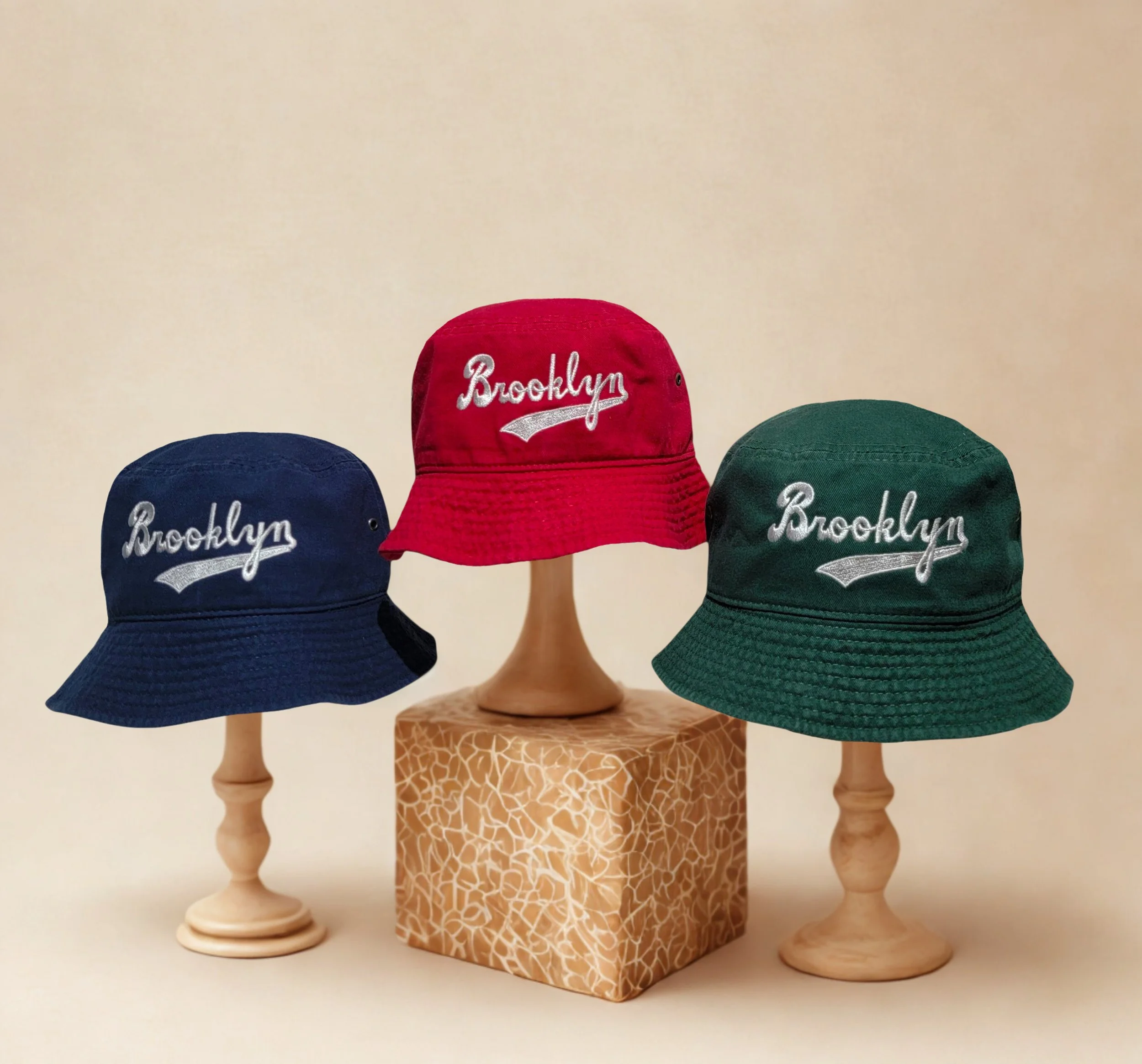 Adults and Youths Brooklyn Dodgers Script Bucket Hat.