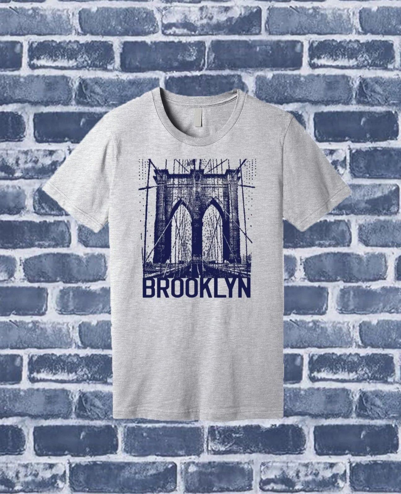 Men Brooklyn Bridge Short Sleeve Cotton T-Shirt.