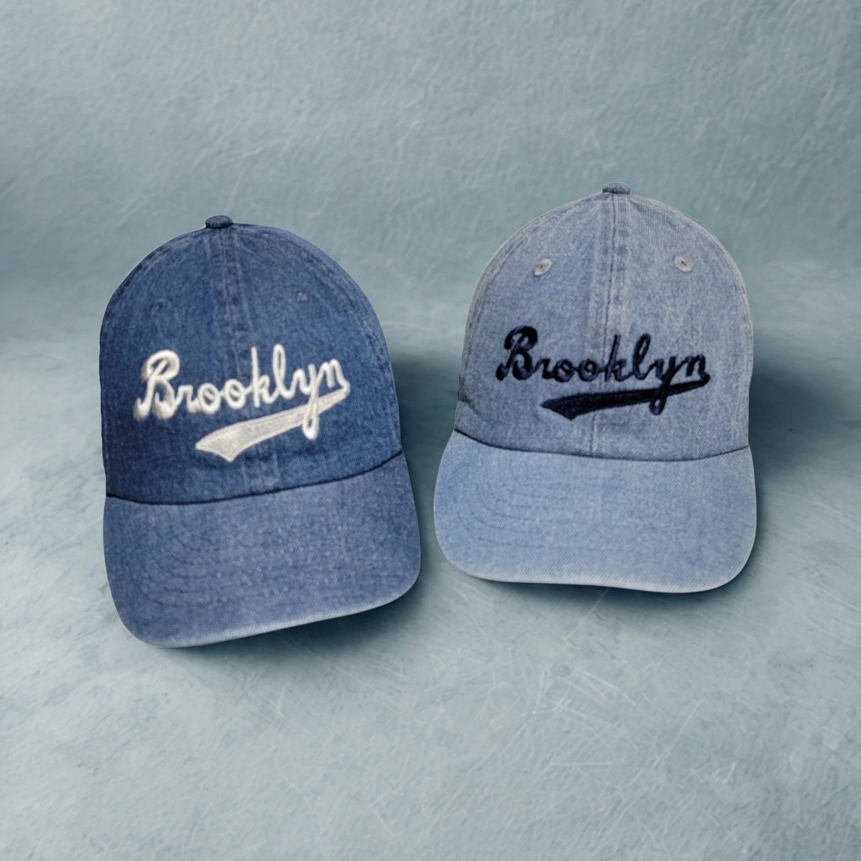 Toddlers Brooklyn Script Denim Baseball Cap. Special Edition.