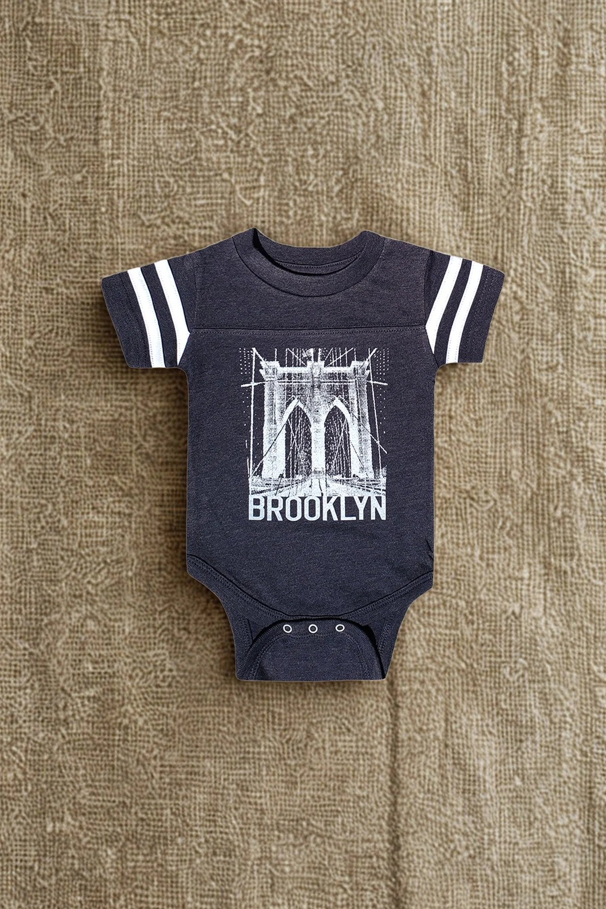 Babies Brooklyn Bridge Vintage Football Bodysuit.