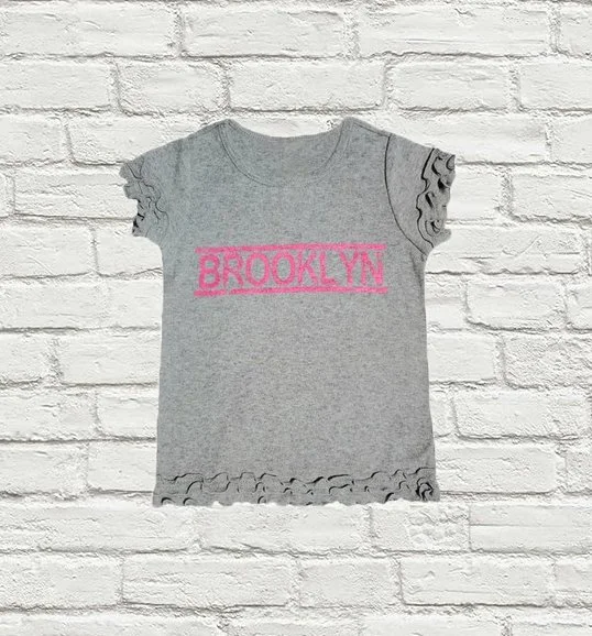 Babies Brooklyn Vintage Bars Ruffles T-shirt. Limited Edition.