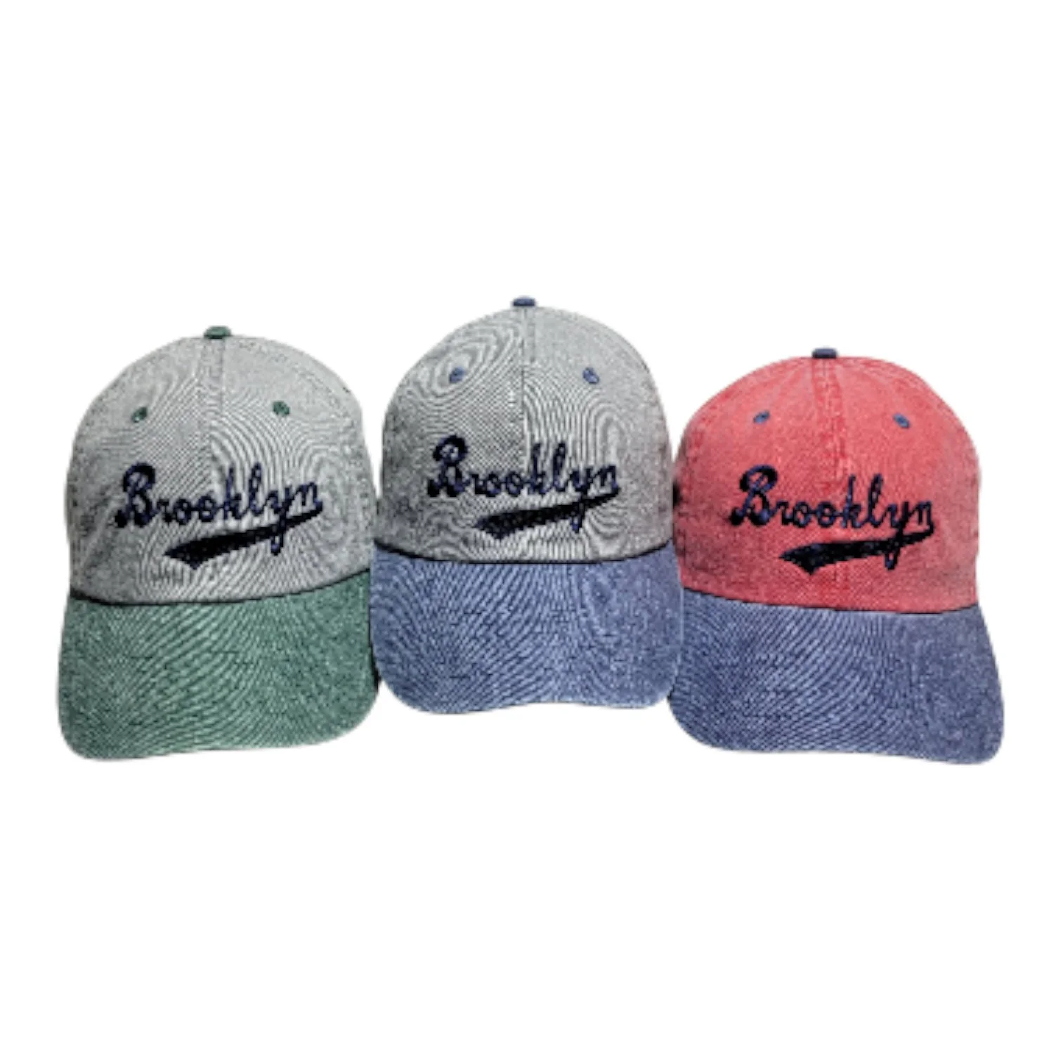 Baseball Brooklyn script adults caps
