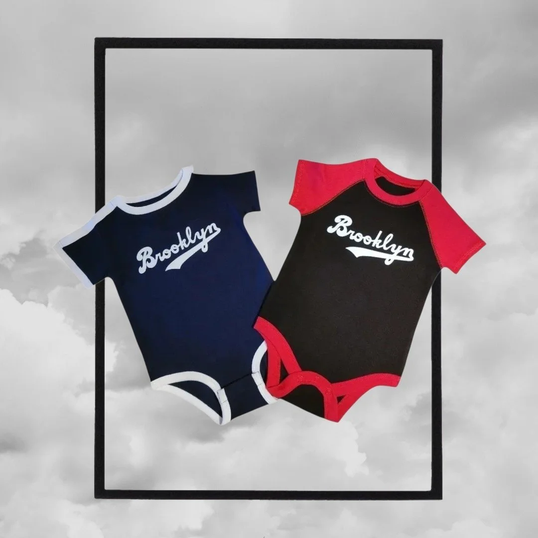 Babies Brooklyn Dodgers Script Bodysuit. Limited Edition.