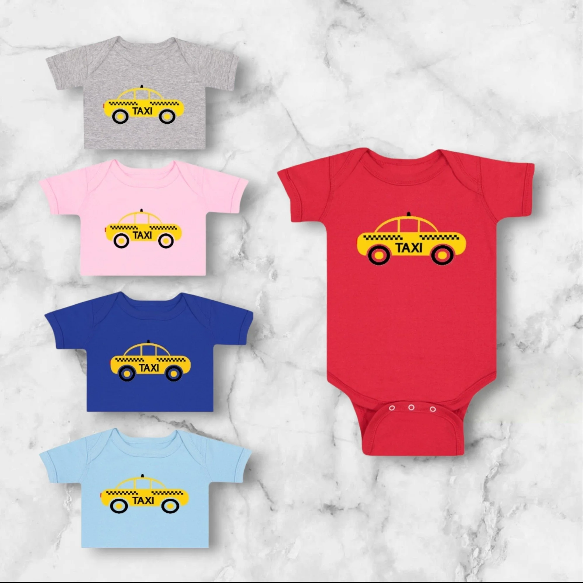 Babies NYC Yellow Taxi Bodysuit.