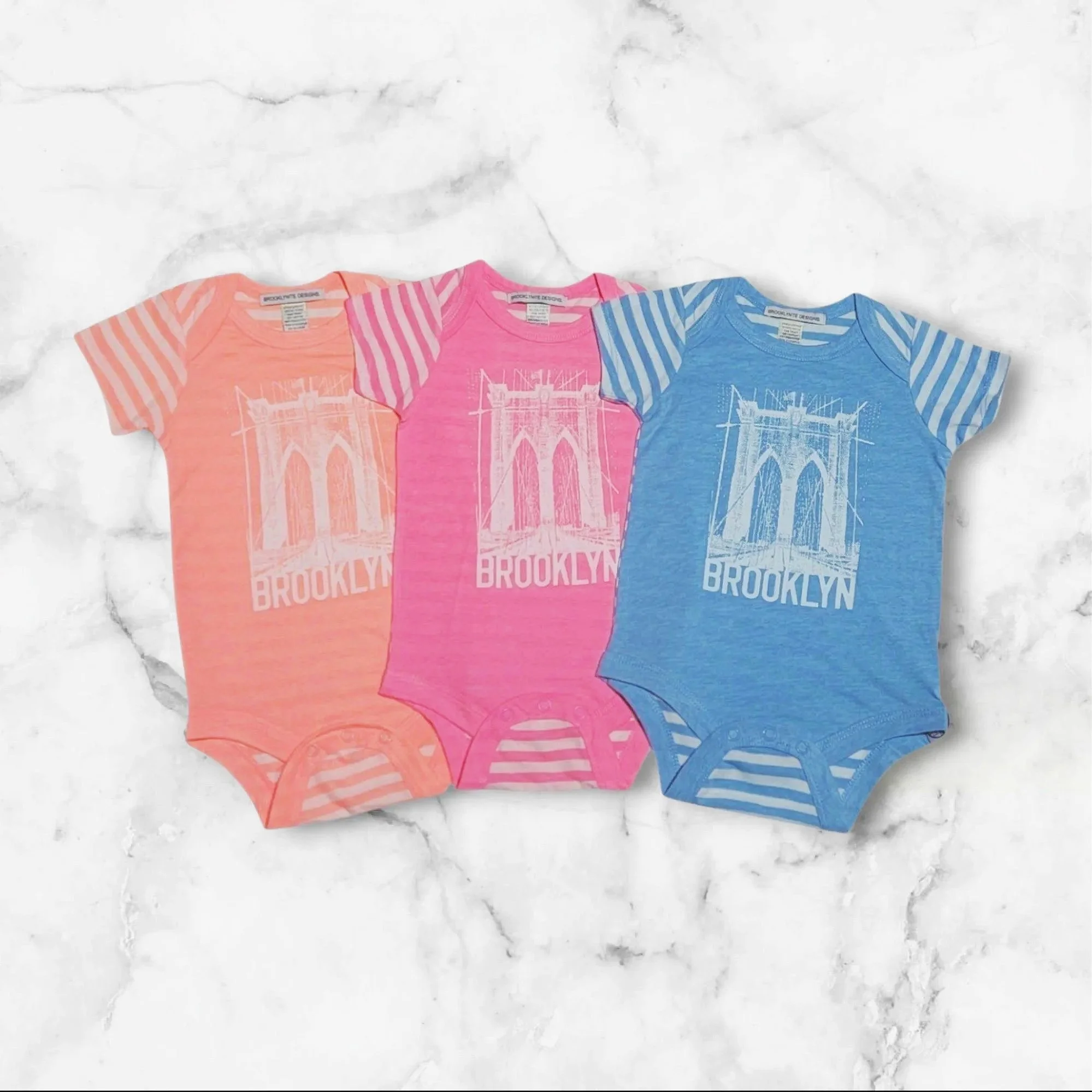 Babies Brooklyn Bridge Florescent Bodysuit. Special Edition.