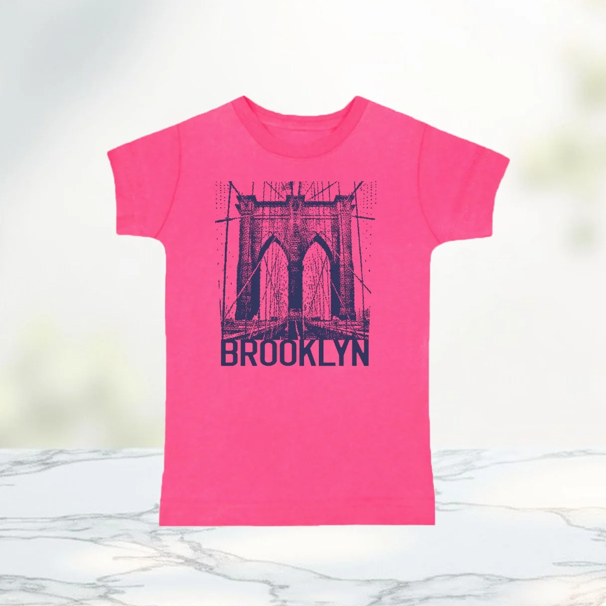 Toddlers Girls Brooklyn Bridge T-Shirt.