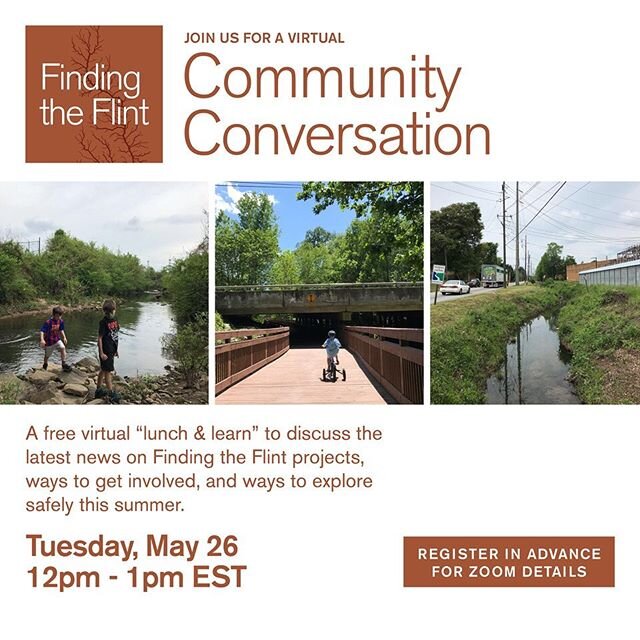 After weeks of cancelled field trips, tours, cleanups and water quality monitoring activities, we are happy to convene our first ever virtual Community Conversation next week on Zoom. Please join us Tuesday, May 26 at 12pm to discuss the latest news 